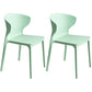 Scandinavian Style Plastic Dining Armless Chair Solid Back Side Chairs for Home Use Green 2 Piece Set Clearhalo ' kitchen&dining_furn' 'Dining Chairs' 'Dining Tables & Seating' 'dining_chair' 'furn' 'furn_dining_chair' 'Furniture' 'furniture_dining_chair' 'Kitchen & Dining Furniture' 'kitchen' 3662921