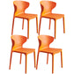 Scandinavian Style Plastic Dining Armless Chair Solid Back Side Chairs for Home Use Orange 4 Piece Set Clearhalo ' kitchen&dining_furn' 'Dining Chairs' 'Dining Tables & Seating' 'dining_chair' 'furn' 'furn_dining_chair' 'Furniture' 'furniture_dining_chair' 'Kitchen & Dining Furniture' 'kitchen' 3662925
