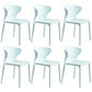 Scandinavian Style Plastic Dining Armless Chair Solid Back Side Chairs for Home Use Dark Blue 6 Piece Set Clearhalo ' kitchen&dining_furn' 'Dining Chairs' 'Dining Tables & Seating' 'dining_chair' 'furn' 'furn_dining_chair' 'Furniture' 'furniture_dining_chair' 'Kitchen & Dining Furniture' 'kitchen' 3662929