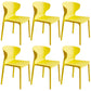 Scandinavian Style Plastic Dining Armless Chair Solid Back Side Chairs for Home Use Yellow 6 Piece Set Clearhalo ' kitchen&dining_furn' 'Dining Chairs' 'Dining Tables & Seating' 'dining_chair' 'furn' 'furn_dining_chair' 'Furniture' 'furniture_dining_chair' 'Kitchen & Dining Furniture' 'kitchen' 3662935