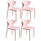 Scandinavian Style Plastic Dining Armless Chair Solid Back Side Chairs for Home Use Pink 4 Piece Set Clearhalo ' kitchen&dining_furn' 'Dining Chairs' 'Dining Tables & Seating' 'dining_chair' 'furn' 'furn_dining_chair' 'Furniture' 'furniture_dining_chair' 'Kitchen & Dining Furniture' 'kitchen' 3662937