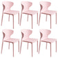 Scandinavian Style Plastic Dining Armless Chair Solid Back Side Chairs for Home Use Pink 6 Piece Set Clearhalo ' kitchen&dining_furn' 'Dining Chairs' 'Dining Tables & Seating' 'dining_chair' 'furn' 'furn_dining_chair' 'Furniture' 'furniture_dining_chair' 'Kitchen & Dining Furniture' 'kitchen' 3662938