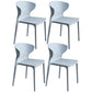 Scandinavian Style Plastic Dining Armless Chair Solid Back Side Chairs for Home Use Light Gray 4 Piece Set Clearhalo ' kitchen&dining_furn' 'Dining Chairs' 'Dining Tables & Seating' 'dining_chair' 'furn' 'furn_dining_chair' 'Furniture' 'furniture_dining_chair' 'Kitchen & Dining Furniture' 'kitchen' 3662940