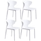 Scandinavian Style Plastic Dining Armless Chair Solid Back Side Chairs for Home Use White 4 Piece Set Clearhalo ' kitchen&dining_furn' 'Dining Chairs' 'Dining Tables & Seating' 'dining_chair' 'furn' 'furn_dining_chair' 'Furniture' 'furniture_dining_chair' 'Kitchen & Dining Furniture' 'kitchen' 3662943
