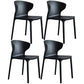 Scandinavian Style Plastic Dining Armless Chair Solid Back Side Chairs for Home Use Black 4 Piece Set Clearhalo ' kitchen&dining_furn' 'Dining Chairs' 'Dining Tables & Seating' 'dining_chair' 'furn' 'furn_dining_chair' 'Furniture' 'furniture_dining_chair' 'Kitchen & Dining Furniture' 'kitchen' 3662946