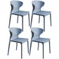 Scandinavian Style Plastic Dining Armless Chair Solid Back Side Chairs for Home Use Dark Gray-Black 4 Piece Set Clearhalo ' kitchen&dining_furn' 'Dining Chairs' 'Dining Tables & Seating' 'dining_chair' 'furn' 'furn_dining_chair' 'Furniture' 'furniture_dining_chair' 'Kitchen & Dining Furniture' 'kitchen' 3662949