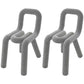 Modern Indoor-Outdoor Side Chair Multicolor Open Back Side Dining Chairs Grey 2 Piece Set Clearhalo ' kitchen&dining_furn' 'Dining Chairs' 'Dining Tables & Seating' 'dining_chair' 'furn' 'furn_dining_chair' 'Furniture' 'furniture_dining_chair' 'Kitchen & Dining Furniture' 'kitchen' 3662962