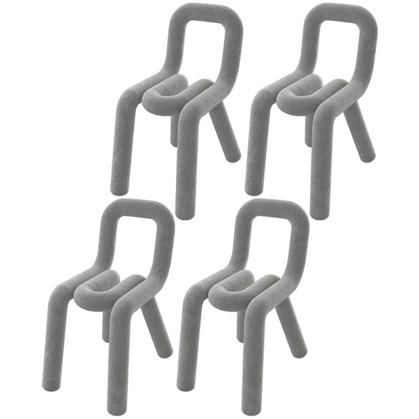 Modern Indoor-Outdoor Side Chair Multicolor Open Back Side Dining Chairs Grey 4 Piece Set Clearhalo ' kitchen&dining_furn' 'Dining Chairs' 'Dining Tables & Seating' 'dining_chair' 'furn' 'furn_dining_chair' 'Furniture' 'furniture_dining_chair' 'Kitchen & Dining Furniture' 'kitchen' 3662964