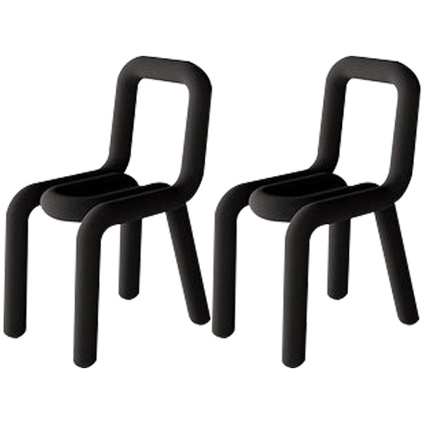 Modern Indoor-Outdoor Side Chair Multicolor Open Back Side Dining Chairs Black 2 Piece Set Clearhalo ' kitchen&dining_furn' 'Dining Chairs' 'Dining Tables & Seating' 'dining_chair' 'furn' 'furn_dining_chair' 'Furniture' 'furniture_dining_chair' 'Kitchen & Dining Furniture' 'kitchen' 3662968