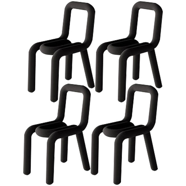 Modern Indoor-Outdoor Side Chair Multicolor Open Back Side Dining Chairs Black 4 Piece Set Clearhalo ' kitchen&dining_furn' 'Dining Chairs' 'Dining Tables & Seating' 'dining_chair' 'furn' 'furn_dining_chair' 'Furniture' 'furniture_dining_chair' 'Kitchen & Dining Furniture' 'kitchen' 3662970