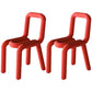 Modern Indoor-Outdoor Side Chair Multicolor Open Back Side Dining Chairs Red 2 Piece Set Clearhalo ' kitchen&dining_furn' 'Dining Chairs' 'Dining Tables & Seating' 'dining_chair' 'furn' 'furn_dining_chair' 'Furniture' 'furniture_dining_chair' 'Kitchen & Dining Furniture' 'kitchen' 3662975