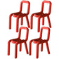 Modern Indoor-Outdoor Side Chair Multicolor Open Back Side Dining Chairs Red 4 Piece Set Clearhalo ' kitchen&dining_furn' 'Dining Chairs' 'Dining Tables & Seating' 'dining_chair' 'furn' 'furn_dining_chair' 'Furniture' 'furniture_dining_chair' 'Kitchen & Dining Furniture' 'kitchen' 3662977