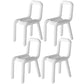 Modern Indoor-Outdoor Side Chair Multicolor Open Back Side Dining Chairs White 4 Piece Set Clearhalo ' kitchen&dining_furn' 'Dining Chairs' 'Dining Tables & Seating' 'dining_chair' 'furn' 'furn_dining_chair' 'Furniture' 'furniture_dining_chair' 'Kitchen & Dining Furniture' 'kitchen' 3662981