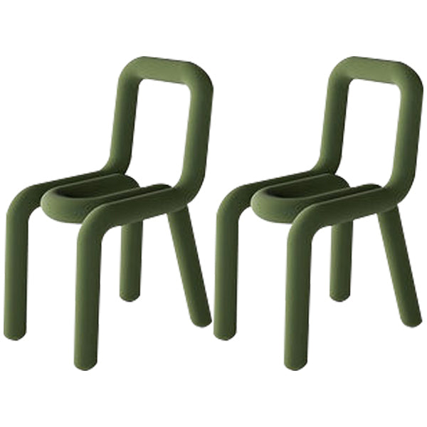 Modern Indoor-Outdoor Side Chair Multicolor Open Back Side Dining Chairs Olive Green 2 Piece Set Clearhalo ' kitchen&dining_furn' 'Dining Chairs' 'Dining Tables & Seating' 'dining_chair' 'furn' 'furn_dining_chair' 'Furniture' 'furniture_dining_chair' 'Kitchen & Dining Furniture' 'kitchen' 3662989