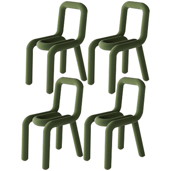 Modern Indoor-Outdoor Side Chair Multicolor Open Back Side Dining Chairs Olive Green 4 Piece Set Clearhalo ' kitchen&dining_furn' 'Dining Chairs' 'Dining Tables & Seating' 'dining_chair' 'furn' 'furn_dining_chair' 'Furniture' 'furniture_dining_chair' 'Kitchen & Dining Furniture' 'kitchen' 3662990