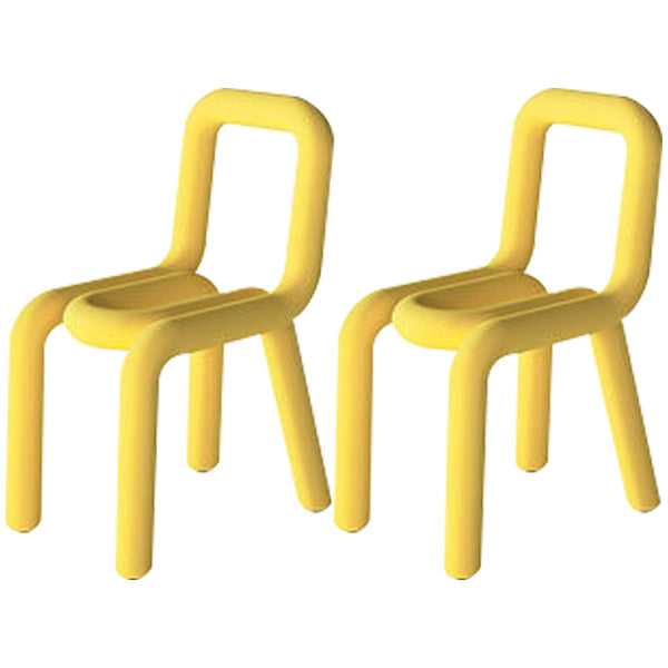 Modern Indoor-Outdoor Side Chair Multicolor Open Back Side Dining Chairs Yellow 2 Piece Set Clearhalo ' kitchen&dining_furn' 'Dining Chairs' 'Dining Tables & Seating' 'dining_chair' 'furn' 'furn_dining_chair' 'Furniture' 'furniture_dining_chair' 'Kitchen & Dining Furniture' 'kitchen' 3662992
