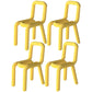 Modern Indoor-Outdoor Side Chair Multicolor Open Back Side Dining Chairs Yellow 4 Piece Set Clearhalo ' kitchen&dining_furn' 'Dining Chairs' 'Dining Tables & Seating' 'dining_chair' 'furn' 'furn_dining_chair' 'Furniture' 'furniture_dining_chair' 'Kitchen & Dining Furniture' 'kitchen' 3662993