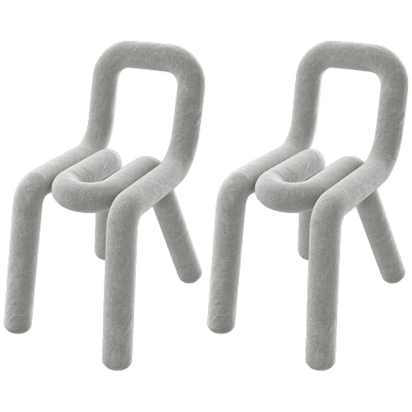 Modern Indoor-Outdoor Side Chair Multicolor Open Back Side Dining Chairs Silver Gray 2 Piece Set Clearhalo ' kitchen&dining_furn' 'Dining Chairs' 'Dining Tables & Seating' 'dining_chair' 'furn' 'furn_dining_chair' 'Furniture' 'furniture_dining_chair' 'Kitchen & Dining Furniture' 'kitchen' 3662995