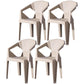 Scandinavian Plastic Dining Armchair Solid Back Side Chair for Home Use Khaki 4 Piece Set Clearhalo ' kitchen&dining_furn' 'Dining Chairs' 'Dining Tables & Seating' 'dining_chair' 'furn' 'furn_dining_chair' 'Furniture' 'furniture_dining_chair' 'Kitchen & Dining Furniture' 'kitchen' 3662998