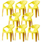 Scandinavian Plastic Dining Armchair Solid Back Side Chair for Home Use Yellow 8 Piece Set Clearhalo ' kitchen&dining_furn' 'Dining Chairs' 'Dining Tables & Seating' 'dining_chair' 'furn' 'furn_dining_chair' 'Furniture' 'furniture_dining_chair' 'Kitchen & Dining Furniture' 'kitchen' 3663007