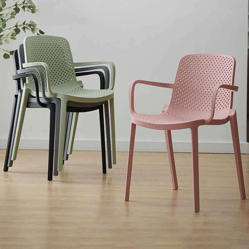 Modern Plastic Solid Back Side Chair 32"H Acrylic Dining Chair for Restaurant Clearhalo ' kitchen&dining_furn' 'Dining Chairs' 'Dining Tables & Seating' 'dining_chair' 'furn' 'furn_dining_chair' 'Furniture' 'furniture_dining_chair' 'Kitchen & Dining Furniture' 'kitchen' 3663028