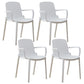 Modern Plastic Solid Back Side Chair 32"H Acrylic Dining Chair for Restaurant White 4 Piece Set Clearhalo ' kitchen&dining_furn' 'Dining Chairs' 'Dining Tables & Seating' 'dining_chair' 'furn' 'furn_dining_chair' 'Furniture' 'furniture_dining_chair' 'Kitchen & Dining Furniture' 'kitchen' 3663031