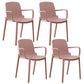 Modern Plastic Solid Back Side Chair 32"H Acrylic Dining Chair for Restaurant Pink 4 Piece Set Clearhalo ' kitchen&dining_furn' 'Dining Chairs' 'Dining Tables & Seating' 'dining_chair' 'furn' 'furn_dining_chair' 'Furniture' 'furniture_dining_chair' 'Kitchen & Dining Furniture' 'kitchen' 3663037