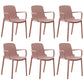 Modern Plastic Solid Back Side Chair 32"H Acrylic Dining Chair for Restaurant Pink 6 Piece Set Clearhalo ' kitchen&dining_furn' 'Dining Chairs' 'Dining Tables & Seating' 'dining_chair' 'furn' 'furn_dining_chair' 'Furniture' 'furniture_dining_chair' 'Kitchen & Dining Furniture' 'kitchen' 3663039
