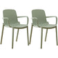 Modern Plastic Solid Back Side Chair 32"H Acrylic Dining Chair for Restaurant Green 2 Piece Set Clearhalo ' kitchen&dining_furn' 'Dining Chairs' 'Dining Tables & Seating' 'dining_chair' 'furn' 'furn_dining_chair' 'Furniture' 'furniture_dining_chair' 'Kitchen & Dining Furniture' 'kitchen' 3663040