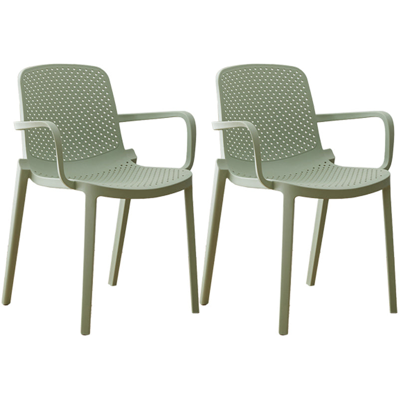 Modern Plastic Solid Back Side Chair 32"H Acrylic Dining Chair for Restaurant Green 2 Piece Set Clearhalo ' kitchen&dining_furn' 'Dining Chairs' 'Dining Tables & Seating' 'dining_chair' 'furn' 'furn_dining_chair' 'Furniture' 'furniture_dining_chair' 'Kitchen & Dining Furniture' 'kitchen' 3663040
