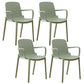 Modern Plastic Solid Back Side Chair 32"H Acrylic Dining Chair for Restaurant Green 4 Piece Set Clearhalo ' kitchen&dining_furn' 'Dining Chairs' 'Dining Tables & Seating' 'dining_chair' 'furn' 'furn_dining_chair' 'Furniture' 'furniture_dining_chair' 'Kitchen & Dining Furniture' 'kitchen' 3663042