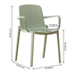 Modern Plastic Solid Back Side Chair 32"H Acrylic Dining Chair for Restaurant Clearhalo ' kitchen&dining_furn' 'Dining Chairs' 'Dining Tables & Seating' 'dining_chair' 'furn' 'furn_dining_chair' 'Furniture' 'furniture_dining_chair' 'Kitchen & Dining Furniture' 'kitchen' 3663044