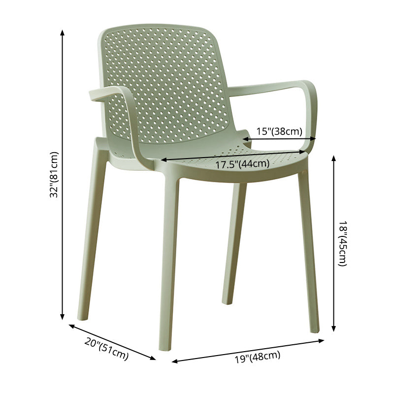 Modern Plastic Solid Back Side Chair 32"H Acrylic Dining Chair for Restaurant Clearhalo ' kitchen&dining_furn' 'Dining Chairs' 'Dining Tables & Seating' 'dining_chair' 'furn' 'furn_dining_chair' 'Furniture' 'furniture_dining_chair' 'Kitchen & Dining Furniture' 'kitchen' 3663044