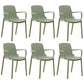 Modern Plastic Solid Back Side Chair 32"H Acrylic Dining Chair for Restaurant Green 6 Piece Set Clearhalo ' kitchen&dining_furn' 'Dining Chairs' 'Dining Tables & Seating' 'dining_chair' 'furn' 'furn_dining_chair' 'Furniture' 'furniture_dining_chair' 'Kitchen & Dining Furniture' 'kitchen' 3663045