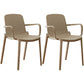 Modern Plastic Solid Back Side Chair 32"H Acrylic Dining Chair for Restaurant Camel 2 Piece Set Clearhalo ' kitchen&dining_furn' 'Dining Chairs' 'Dining Tables & Seating' 'dining_chair' 'furn' 'furn_dining_chair' 'Furniture' 'furniture_dining_chair' 'Kitchen & Dining Furniture' 'kitchen' 3663046