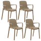 Modern Plastic Solid Back Side Chair 32"H Acrylic Dining Chair for Restaurant Camel 4 Piece Set Clearhalo ' kitchen&dining_furn' 'Dining Chairs' 'Dining Tables & Seating' 'dining_chair' 'furn' 'furn_dining_chair' 'Furniture' 'furniture_dining_chair' 'Kitchen & Dining Furniture' 'kitchen' 3663047