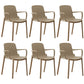 Modern Plastic Solid Back Side Chair 32"H Acrylic Dining Chair for Restaurant Camel 6 Piece Set Clearhalo ' kitchen&dining_furn' 'Dining Chairs' 'Dining Tables & Seating' 'dining_chair' 'furn' 'furn_dining_chair' 'Furniture' 'furniture_dining_chair' 'Kitchen & Dining Furniture' 'kitchen' 3663048