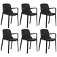 Modern Plastic Solid Back Side Chair 32"H Acrylic Dining Chair for Restaurant Black 6 Piece Set Clearhalo ' kitchen&dining_furn' 'Dining Chairs' 'Dining Tables & Seating' 'dining_chair' 'furn' 'furn_dining_chair' 'Furniture' 'furniture_dining_chair' 'Kitchen & Dining Furniture' 'kitchen' 3663051