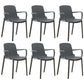 Modern Plastic Solid Back Side Chair 32"H Acrylic Dining Chair for Restaurant Grey 6 Piece Set Clearhalo ' kitchen&dining_furn' 'Dining Chairs' 'Dining Tables & Seating' 'dining_chair' 'furn' 'furn_dining_chair' 'Furniture' 'furniture_dining_chair' 'Kitchen & Dining Furniture' 'kitchen' 3663054