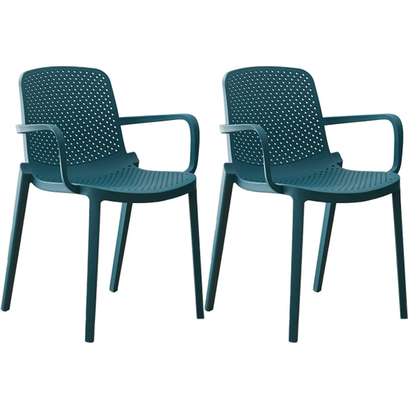 Modern Plastic Solid Back Side Chair 32"H Acrylic Dining Chair for Restaurant Peacock Blue 2 Piece Set Clearhalo ' kitchen&dining_furn' 'Dining Chairs' 'Dining Tables & Seating' 'dining_chair' 'furn' 'furn_dining_chair' 'Furniture' 'furniture_dining_chair' 'Kitchen & Dining Furniture' 'kitchen' 3663055