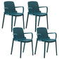 Modern Plastic Solid Back Side Chair 32"H Acrylic Dining Chair for Restaurant Peacock Blue 4 Piece Set Clearhalo ' kitchen&dining_furn' 'Dining Chairs' 'Dining Tables & Seating' 'dining_chair' 'furn' 'furn_dining_chair' 'Furniture' 'furniture_dining_chair' 'Kitchen & Dining Furniture' 'kitchen' 3663056