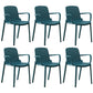Modern Plastic Solid Back Side Chair 32"H Acrylic Dining Chair for Restaurant Peacock Blue 6 Piece Set Clearhalo ' kitchen&dining_furn' 'Dining Chairs' 'Dining Tables & Seating' 'dining_chair' 'furn' 'furn_dining_chair' 'Furniture' 'furniture_dining_chair' 'Kitchen & Dining Furniture' 'kitchen' 3663057