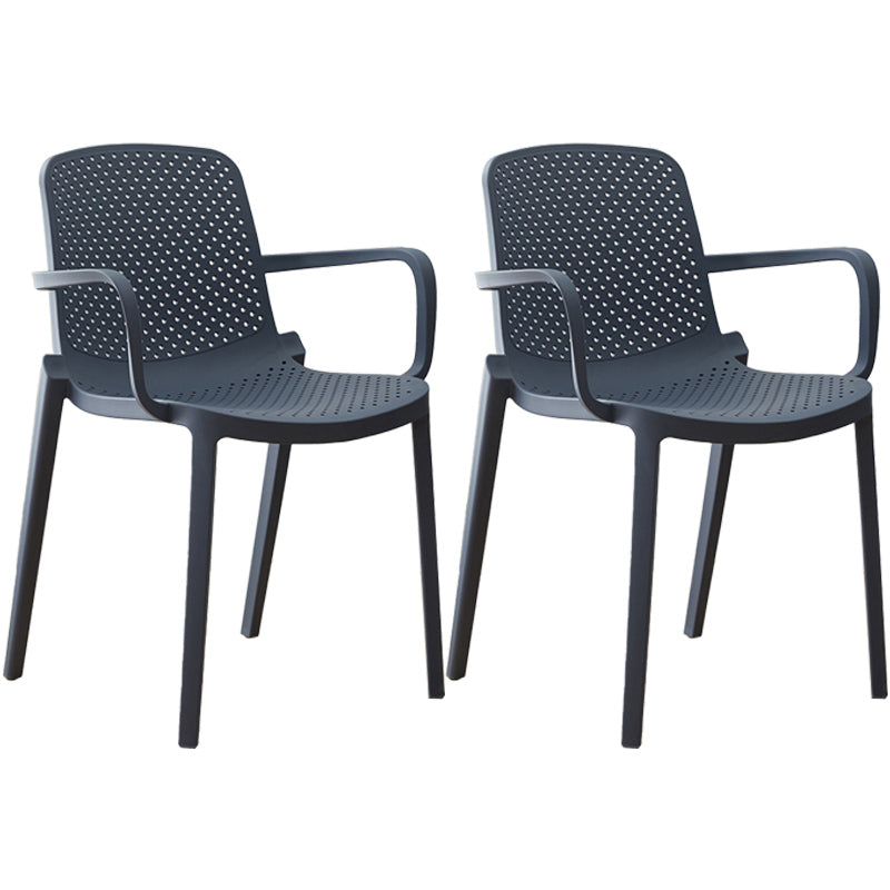 Modern Plastic Solid Back Side Chair 32"H Acrylic Dining Chair for Restaurant Gray-Blue 2 Piece Set Clearhalo ' kitchen&dining_furn' 'Dining Chairs' 'Dining Tables & Seating' 'dining_chair' 'furn' 'furn_dining_chair' 'Furniture' 'furniture_dining_chair' 'Kitchen & Dining Furniture' 'kitchen' 3663058