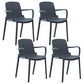 Modern Plastic Solid Back Side Chair 32"H Acrylic Dining Chair for Restaurant Gray-Blue 4 Piece Set Clearhalo ' kitchen&dining_furn' 'Dining Chairs' 'Dining Tables & Seating' 'dining_chair' 'furn' 'furn_dining_chair' 'Furniture' 'furniture_dining_chair' 'Kitchen & Dining Furniture' 'kitchen' 3663059