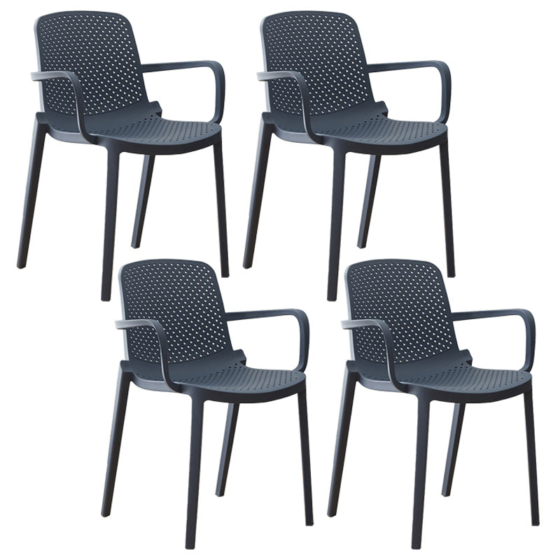 Modern Plastic Solid Back Side Chair 32"H Acrylic Dining Chair for Restaurant Gray-Blue 4 Piece Set Clearhalo ' kitchen&dining_furn' 'Dining Chairs' 'Dining Tables & Seating' 'dining_chair' 'furn' 'furn_dining_chair' 'Furniture' 'furniture_dining_chair' 'Kitchen & Dining Furniture' 'kitchen' 3663059