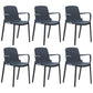 Modern Plastic Solid Back Side Chair 32"H Acrylic Dining Chair for Restaurant Gray-Blue 6 Piece Set Clearhalo ' kitchen&dining_furn' 'Dining Chairs' 'Dining Tables & Seating' 'dining_chair' 'furn' 'furn_dining_chair' 'Furniture' 'furniture_dining_chair' 'Kitchen & Dining Furniture' 'kitchen' 3663060