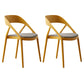 Scandinavian Plastic Stacked Side Chair Open Back Dining Side Chair for Home Use Yellow Fabric 2 Piece Set Clearhalo ' kitchen&dining_furn' 'Dining Chairs' 'Dining Tables & Seating' 'dining_chair' 'furn' 'furn_dining_chair' 'Furniture' 'furniture_dining_chair' 'Kitchen & Dining Furniture' 'kitchen' 3663067