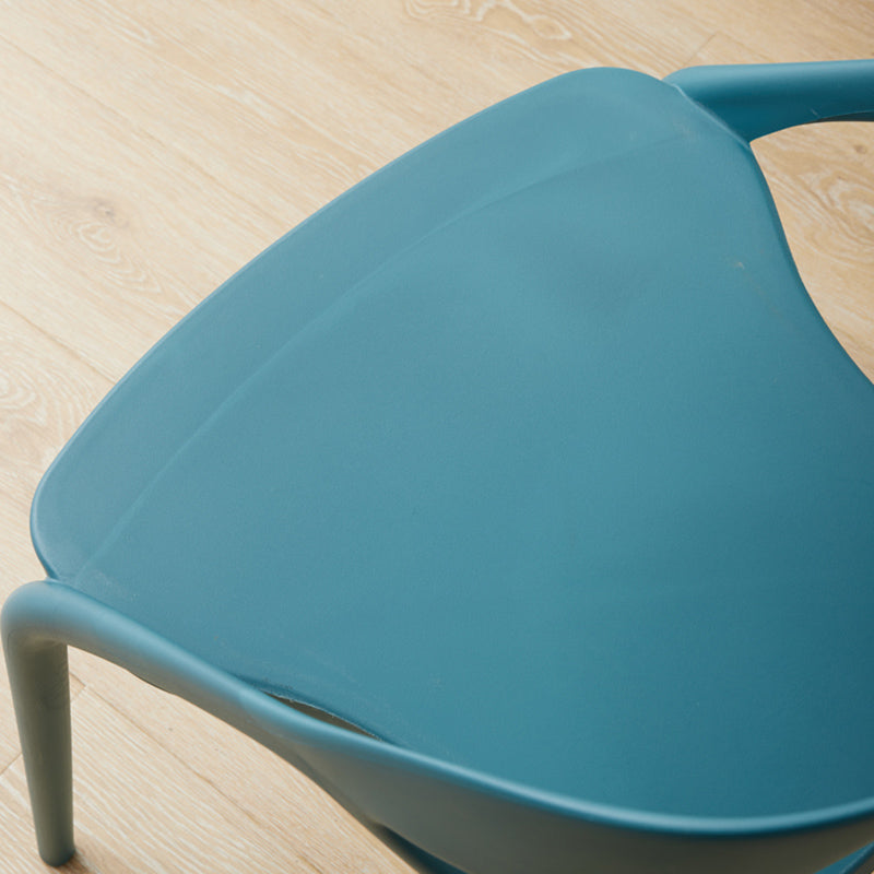 Scandinavian Plastic Stacked Side Chair Open Back Dining Side Chair for Home Use Clearhalo ' kitchen&dining_furn' 'Dining Chairs' 'Dining Tables & Seating' 'dining_chair' 'furn' 'furn_dining_chair' 'Furniture' 'furniture_dining_chair' 'Kitchen & Dining Furniture' 'kitchen' 3663074