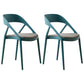 Scandinavian Plastic Stacked Side Chair Open Back Dining Side Chair for Home Use Peacock Blue Fabric 2 Piece Set Clearhalo ' kitchen&dining_furn' 'Dining Chairs' 'Dining Tables & Seating' 'dining_chair' 'furn' 'furn_dining_chair' 'Furniture' 'furniture_dining_chair' 'Kitchen & Dining Furniture' 'kitchen' 3663080