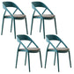 Scandinavian Plastic Stacked Side Chair Open Back Dining Side Chair for Home Use Peacock Blue Fabric 4 Piece Set Clearhalo ' kitchen&dining_furn' 'Dining Chairs' 'Dining Tables & Seating' 'dining_chair' 'furn' 'furn_dining_chair' 'Furniture' 'furniture_dining_chair' 'Kitchen & Dining Furniture' 'kitchen' 3663081
